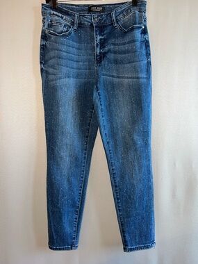 Judy Blue Speckled Bleach Splatter Relaxed Fit Jeans Size 9/29